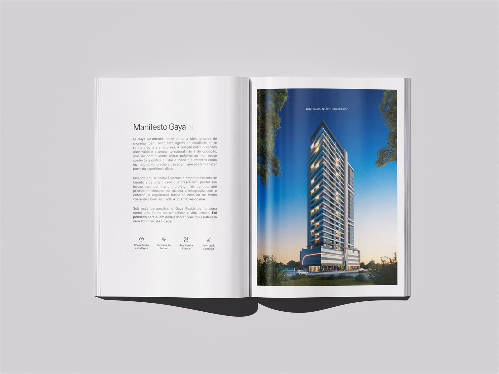 Spread do manifesto, com render da torre