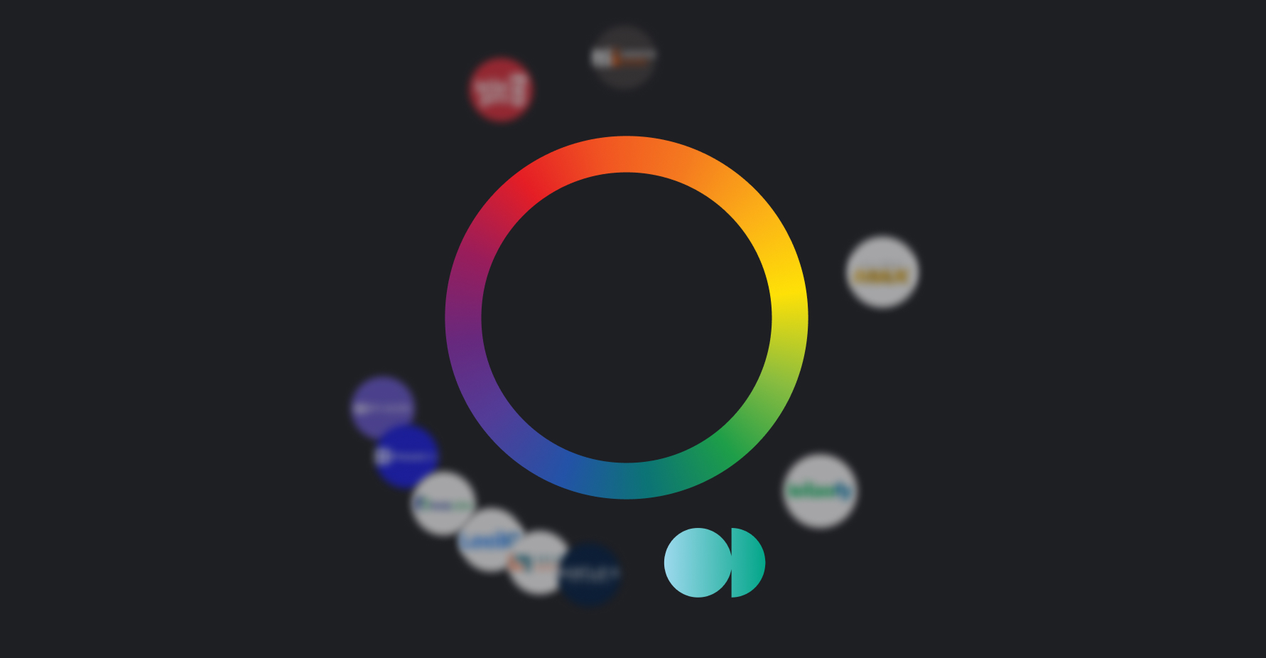 Roda de cores e a paleta escolhida